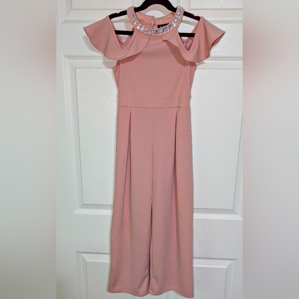 R.M.L.A. Pink Off-Shoulder Jumpsuit -Sz 8 Girls